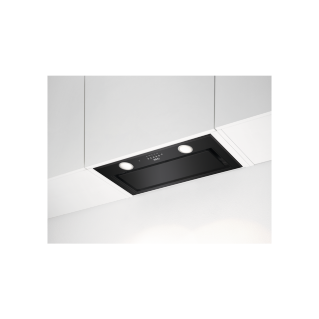 AEG DGE5661HB 
54cm Black Canopy Hood, H2H, LED Lighting, 4 Speeds, Charcoal filter included (ECFB0