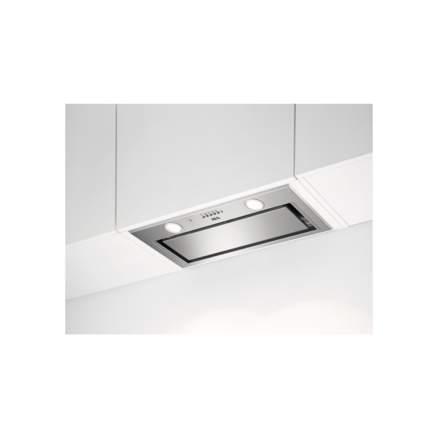 AEG DGE5661HM
54cm Stainless Steel Canopy Hood, H2H, LED Lighting, 4 Speeds, Charcoal filter inclu