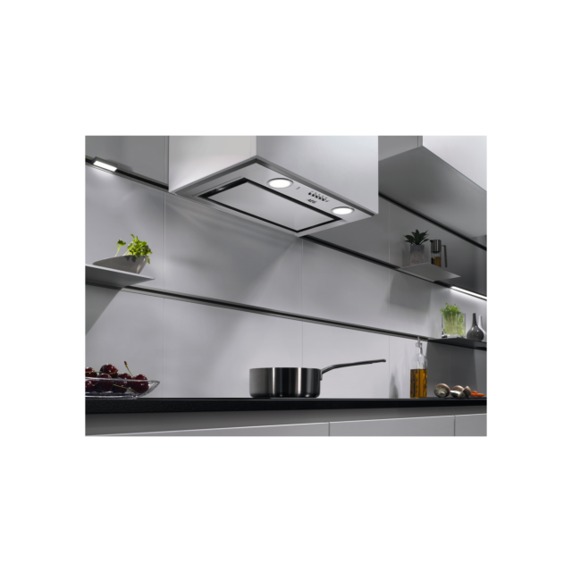 AEG DGE5661HM
54cm Stainless Steel Canopy Hood, H2H, LED Lighting, 4 Speeds, Charcoal filter inclu