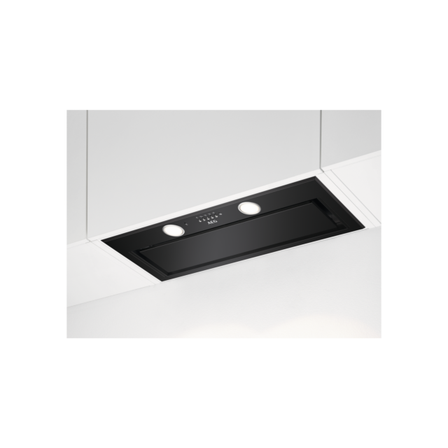 AEG DGE5861HB 
80cm Black Canopy Hood, H2H, LED Lighting, 4 Speeds, Charcoal filter included (ECFB0