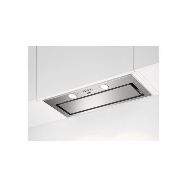 AEG DGE5861HM 
80cm Stainless Steel Canopy Hood, H2H, LED Lighting, 4 Speeds, Charcoal filter inclu