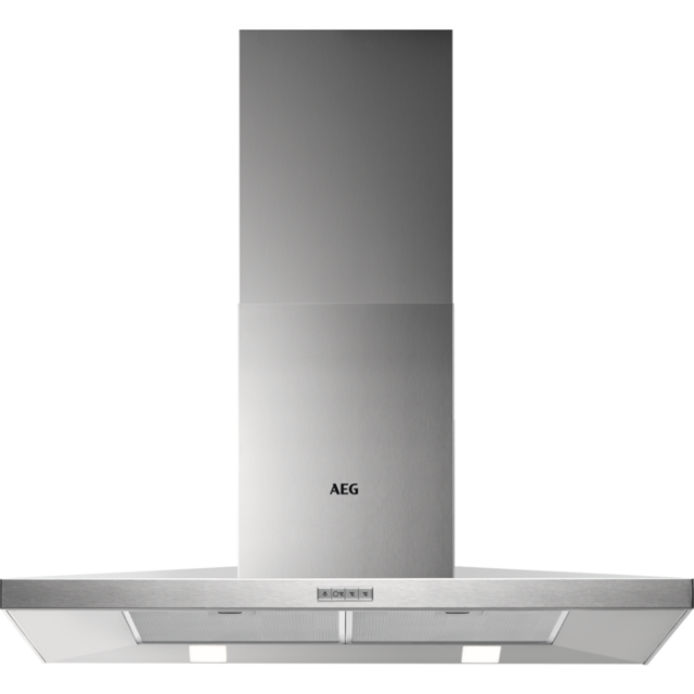 AEG DKB4950M
90cm Stainless Steel Chimney Hood, Mechanical Push Buttons, LED Lighting, 3 Speeds, C