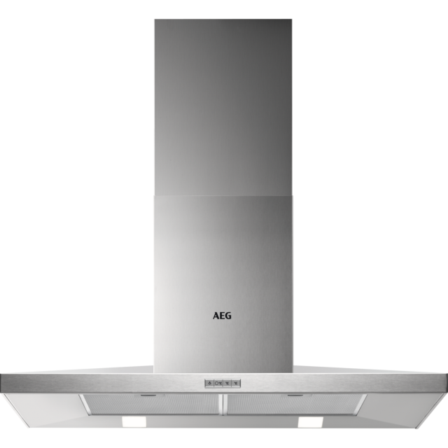 AEG DKB4950M
90cm Stainless Steel Chimney Hood, Mechanical Push Buttons, LED Lighting, 3 Speeds, C