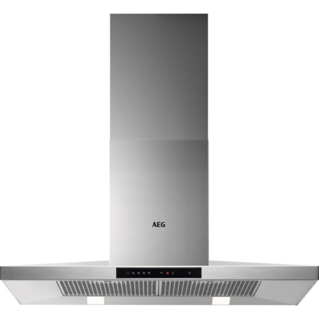 AEG DKB5960HM
90cm Stainless Steel Box Wall Chimney Hood, Plus Touch on Glass, LED Lighting, 3+int