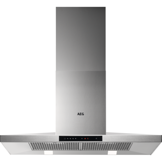 AEG DKB5960HM
90cm Stainless Steel Box Wall Chimney Hood, Plus Touch on Glass, LED Lighting, 3+int