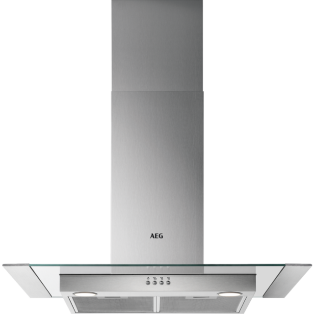 AEG DTB3652M 
60cm Transparent Glass Wall Chimney Hood, Metal strips included to make width of 70cm