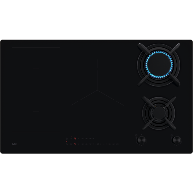 AEG HDB95623NB 90cm Dual Fuel Hob - Black