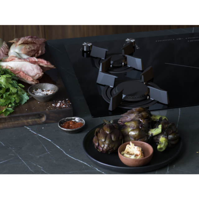 AEG HDB95623NB 90cm Dual Fuel Hob - Black