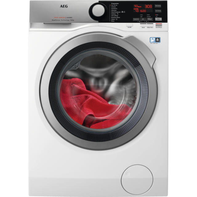 AEG L7WEE965R
Washer dryer. 7000 Series, DualSense technology. 9kg wash capacity, 6kg dry capacity