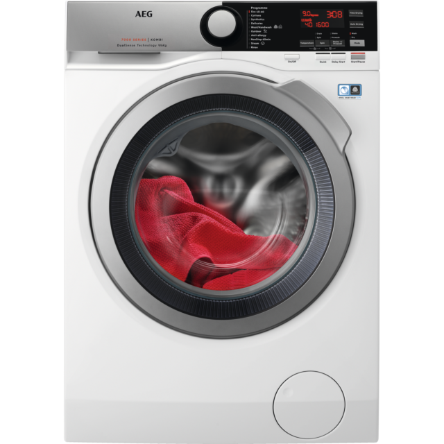 AEG L7WEE965R
Washer dryer. 7000 Series, DualSense technology. 9kg wash capacity, 6kg dry capacity