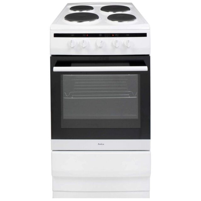 Amica 508EE1W 50Cm Single Cavity Electric Cooker In White