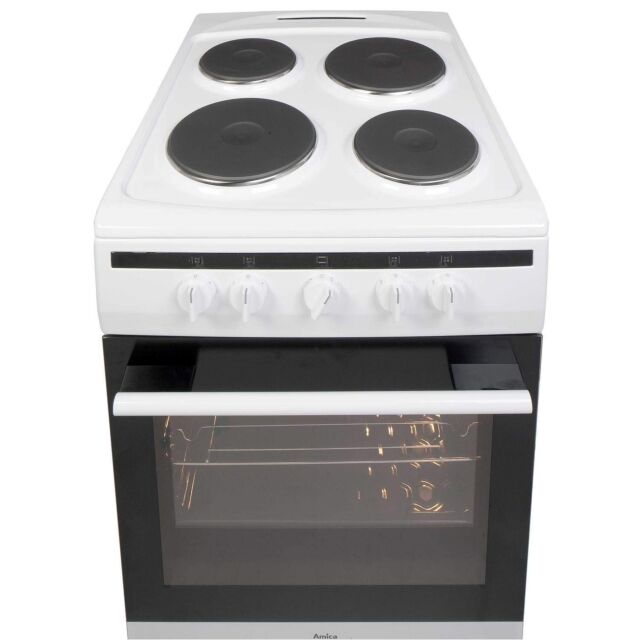 Amica 508EE1W 50Cm Single Cavity Electric Cooker In White