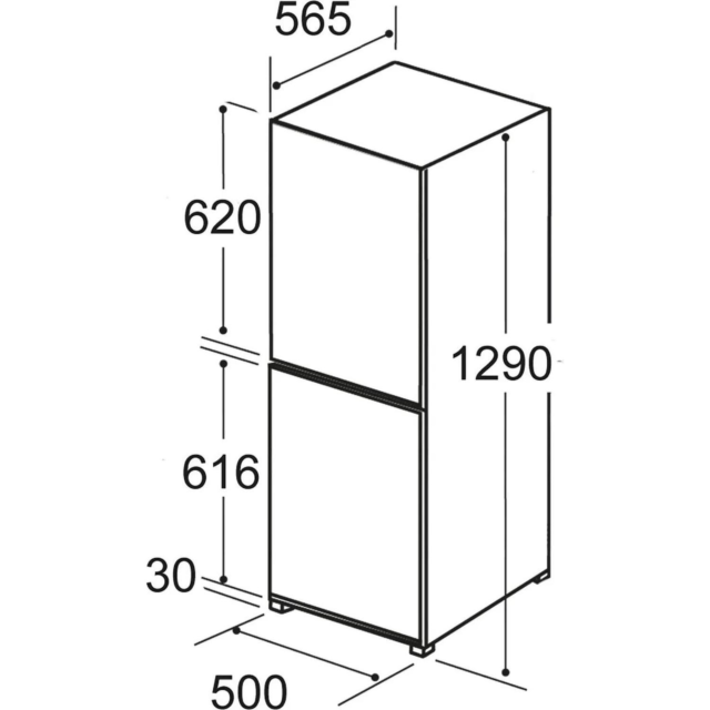 Amica FK1964/1 50cm 50/50 Fridge Freezer White