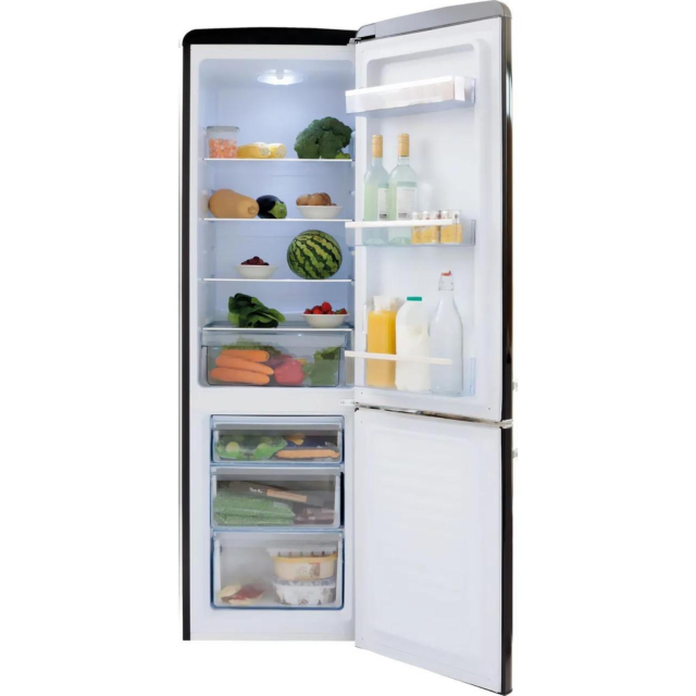 Amica FKR29653B/1 55cm 70/30 Fridge Freezer - Black