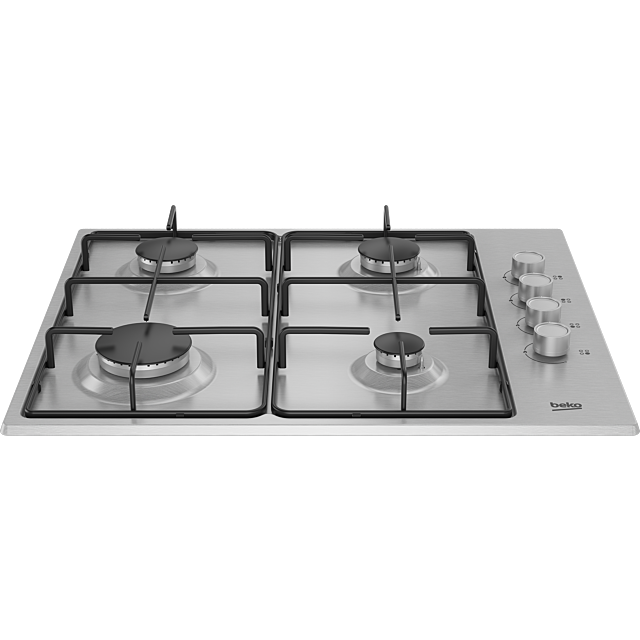 Beko CIHYG21SX 61Cm Stainless Steel Gas Hob With High Efficeny Burners