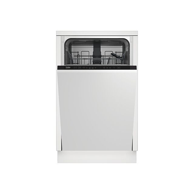 Beko DIS15020 81.8Cm Intergrated Slimline Dishwasher With 5 Programmes, Quickwash Features, Removabl