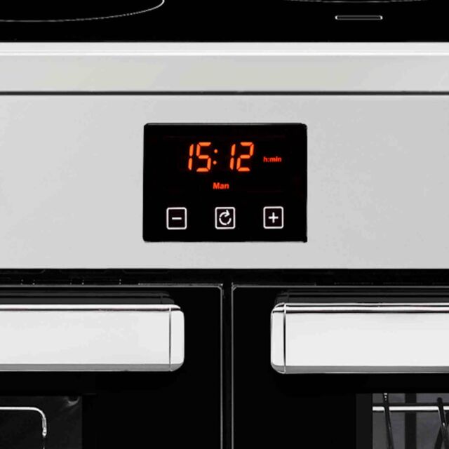 Belling 444444085  100E 99.6cm Electric Rangecooker with Triple Oven and Ceramic Hob - Stainless Steel