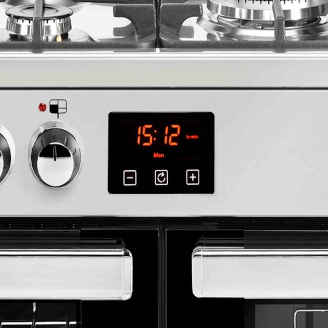 Belling 444444095  110DFT 110cm Dual Fuel Rangecooker with Double Oven and Gas Hob - Black