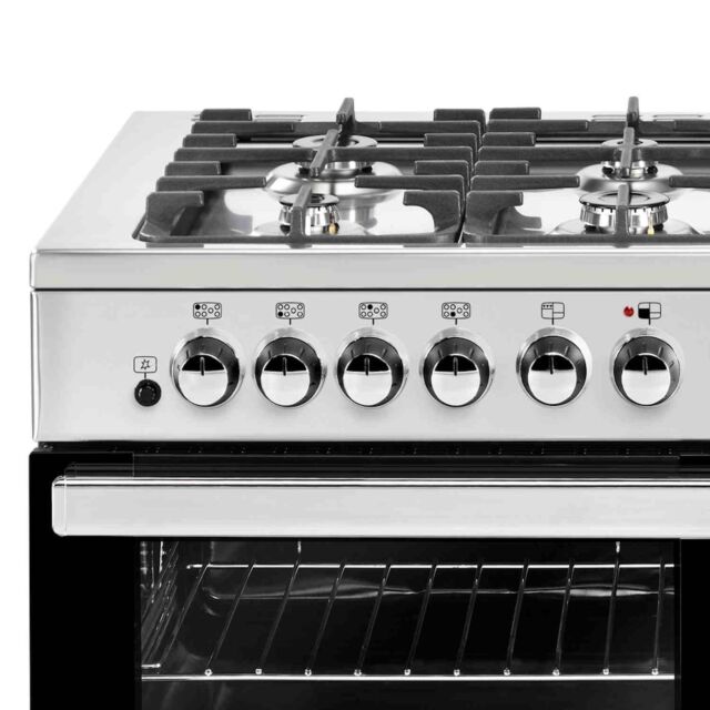 Belling 444444095  110DFT 110cm Dual Fuel Rangecooker with Double Oven and Gas Hob - Black