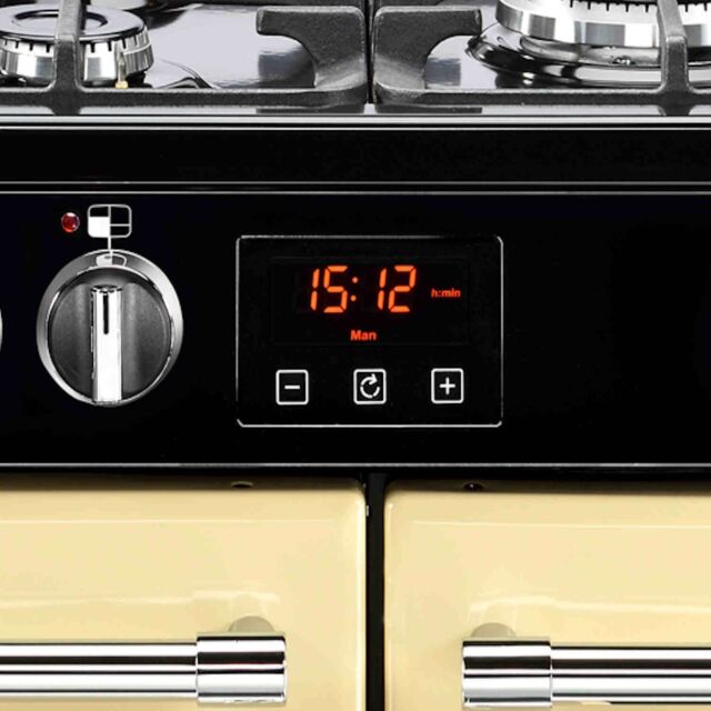 Belling 444444147  110DFT 110cm Dual Fuel Rangecooker with Double Oven and Gas Hob - Cream