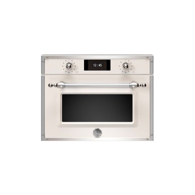 Bertazzoni F457HERVTAX Heritage Series TFT 45cm Combi-Steam Oven Ivory/Chrome