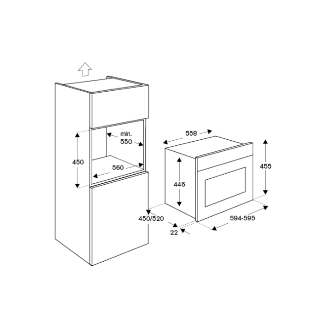 Bertazzoni F457PROVTN Pro Series TFT 45cm Combi-Steam Oven Matt Black