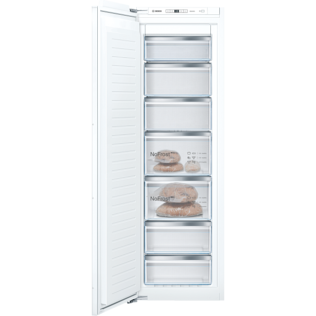 Bosch GIN81AEF0G 55.8cm Built In Tall Freezer - White - Frost Free