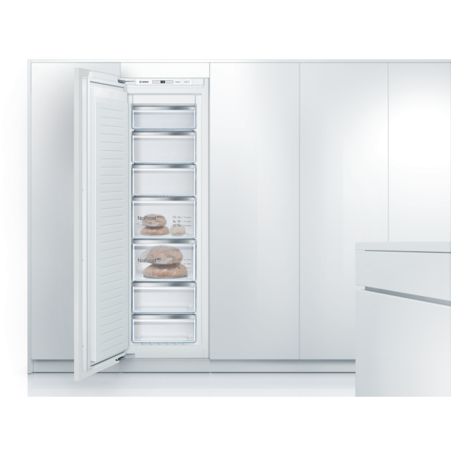 Bosch GIN81AEF0G 55.8cm Built In Tall Freezer - White - Frost Free