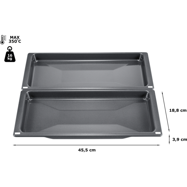 Bosch HEZ530000 Two piece slim pan set for Series 6 and Series 4 single and double ovens