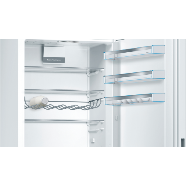 Bosch KGE49AWCAG 201x70, LowFrost fridge freezer, VitaFresh, LED light, Chrome bottle rack, Integrat