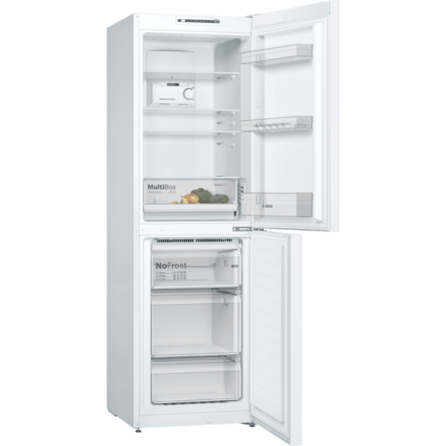 Bosch KGN34NWEAG 186x60 NoFrost fridge freezer, MultiBox, 4 glass safety shelves, MultiAirflow, 3 fu