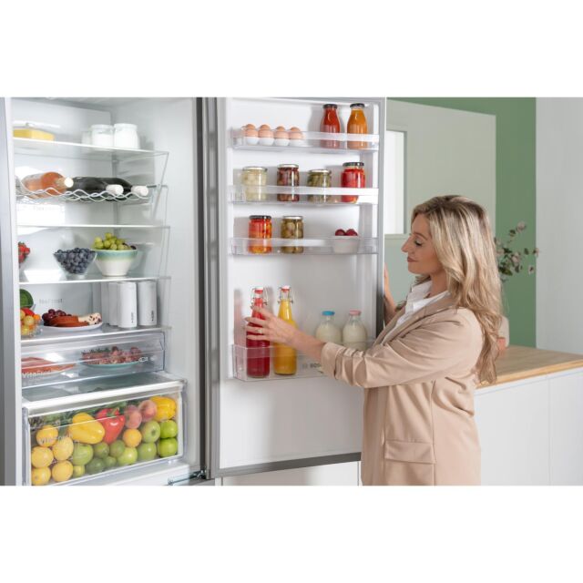 Bosch KGN392LAF 60cm 70/30  Fridge Freezer - Stainless Steel