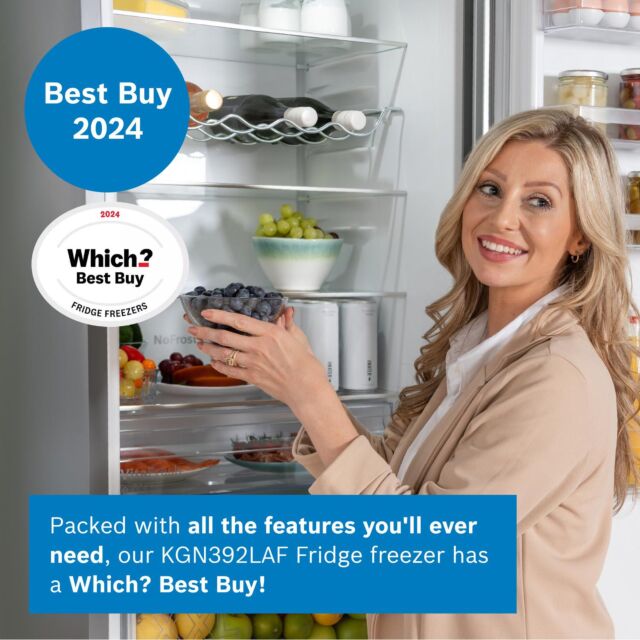Bosch KGN392LAF 60cm 70/30  Fridge Freezer - Stainless Steel