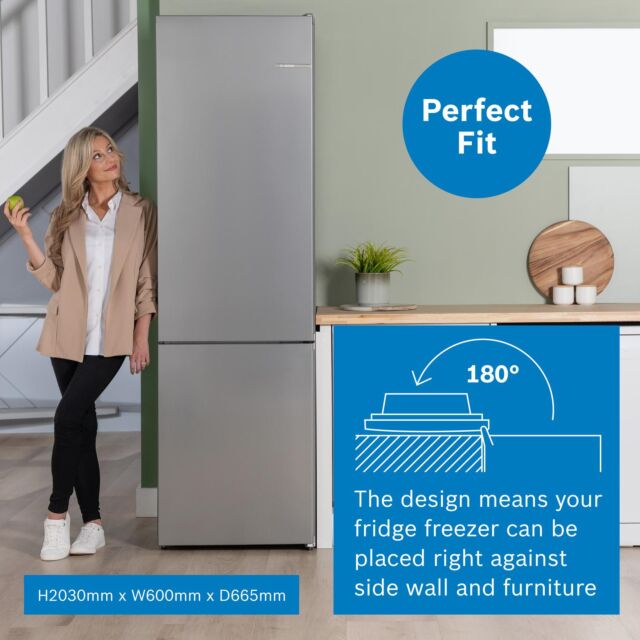 Bosch KGN392LAF 60cm 70/30  Fridge Freezer - Stainless Steel