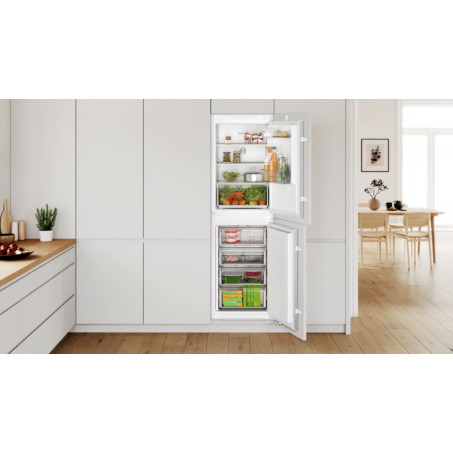 Bosch KIN85NSF0G Bosch Series 2 Nofrost Built-In Fridge Freezer, 177.2 X 54.1Cm, Sliding Hinge 