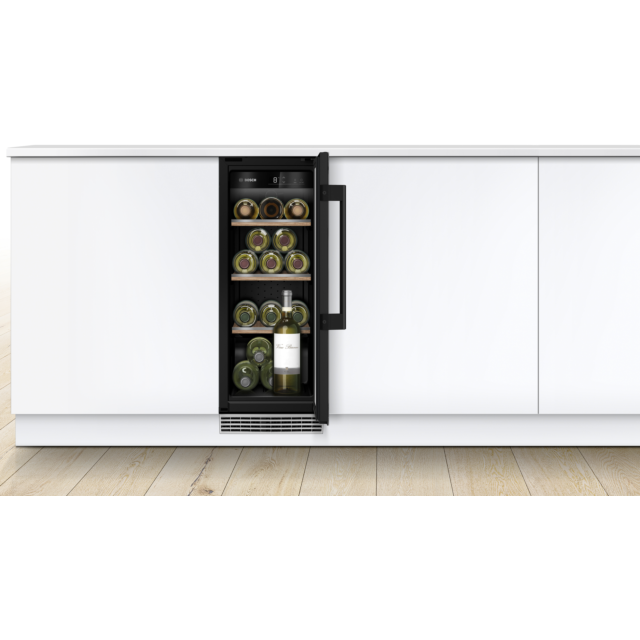 Bosch KUW20VHF0G 82X30 under counter wine cabinet with front recess to allow for plinth installation