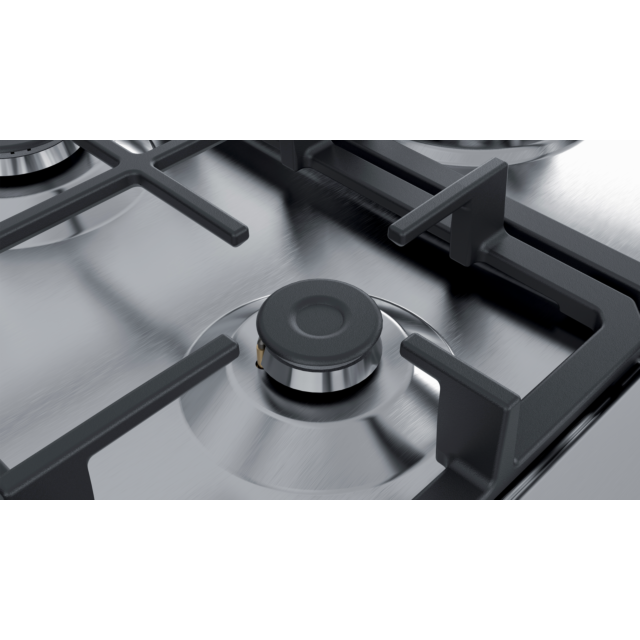 Bosch PGQ7B5B90 75cm, 5 burners, 3.3kW Wok, Cast Iron supports, Star layout