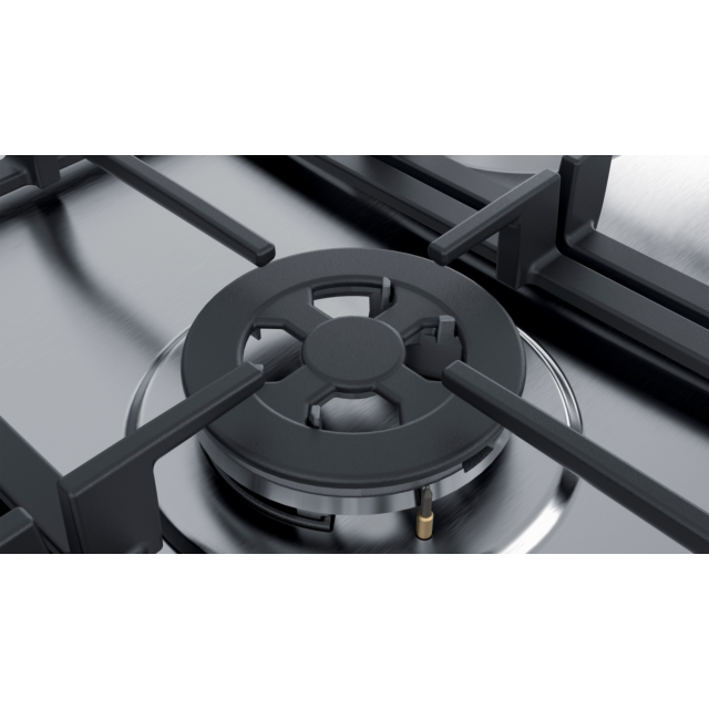 Bosch PGQ7B5B90 75cm, 5 burners, 3.3kW Wok, Cast Iron supports, Star layout