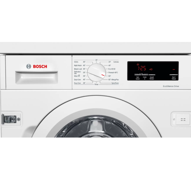 Bosch WIW28301GB  Integrated 8Kg 1400 Spin Washing Machine - White