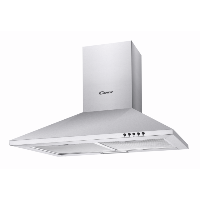 Candy CCE70NX 70cm Chimney Hood
Push button controls, 3 speeds, extraction capacity: 298 m3/hr, 63d