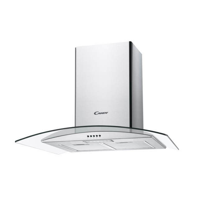 Candy CGM70NX 70cm Glass Chimney Hood
Push button controls, 3 speeds, extraction capacity: 456 m3/h