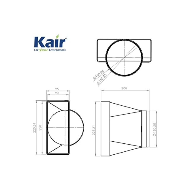 Caple 922W 150mm Flat Channel Clip - Megaduct 150mm component