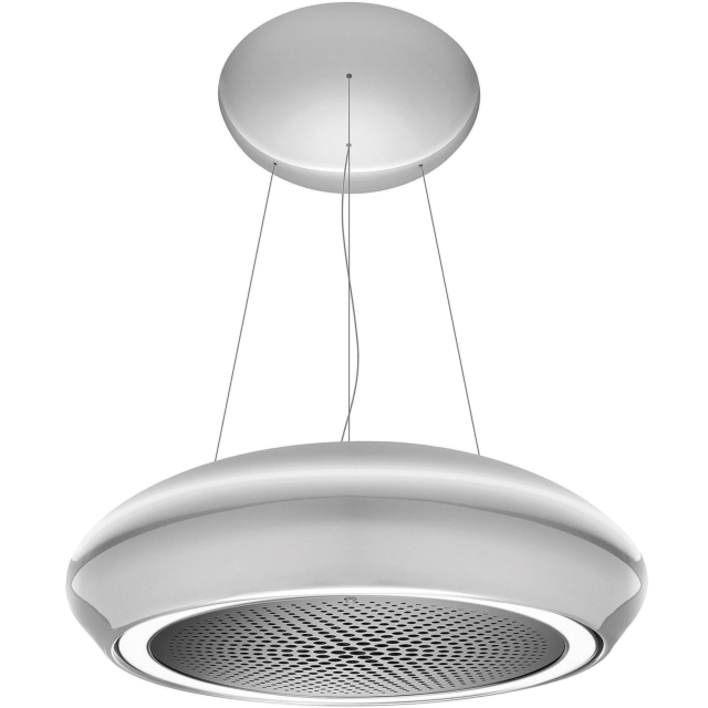 Caple CR700SL Ceramica, silver coloured Ceramic, remote control, LED light, 550m3/h, W 690mm, filter