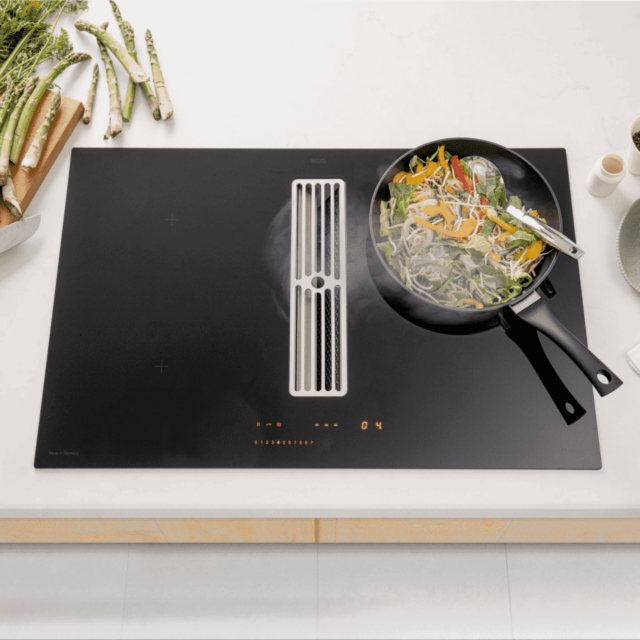 Caple DD810BK Downdraft: stainless steel grille, touch control, 10 speeds, 570m3/h, motor included, 