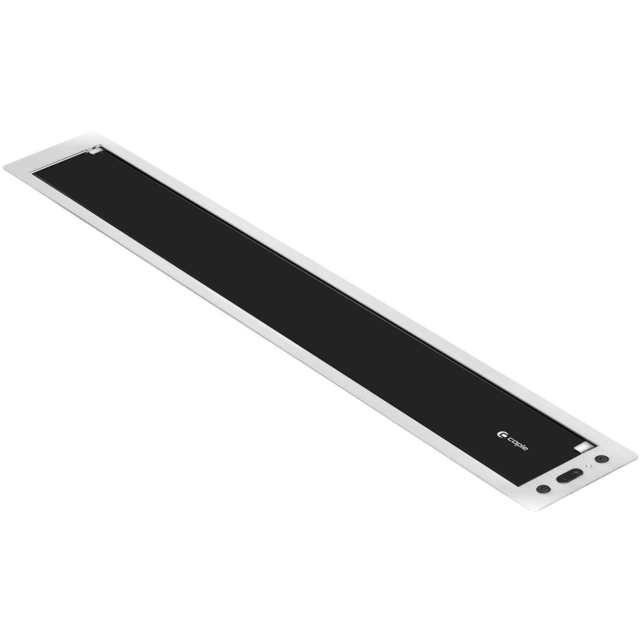 Caple DD903BK stainless steel and black glass, 'flip' only operation, low profile, light, illuminate