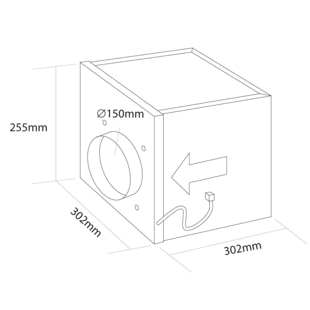 Caple DDMEXT21 ceiling cavity or floor installation, **595 to 736m3/h, **A to C energy, for Downdraf