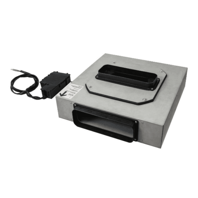 Caple DDMEXT28 behind plinth installation, **478 to 559m3/h, **B to C energy, for Downdraft hoods on