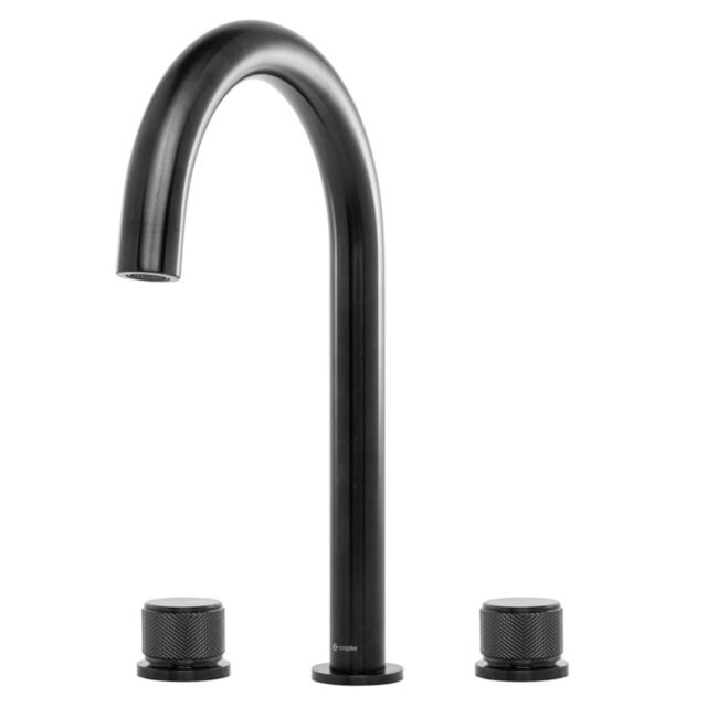 Caple JOY/BS Joya 3 tap hole system, black steel finish