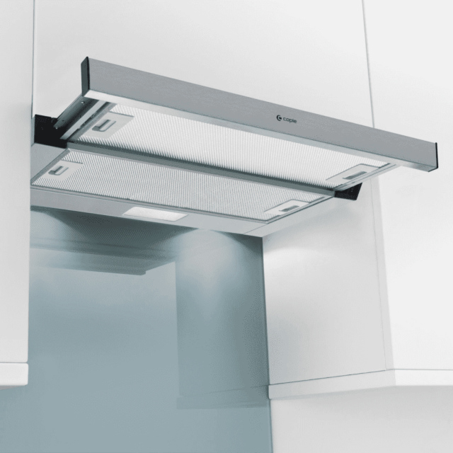Caple TSCH601 telescopic, stainless steel / grey, dual switch controls, 291m3/h, W 600mm, C energy, 