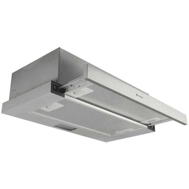 Caple TSCH601 telescopic, stainless steel / grey, dual switch controls, 291m3/h, W 600mm, C energy, 